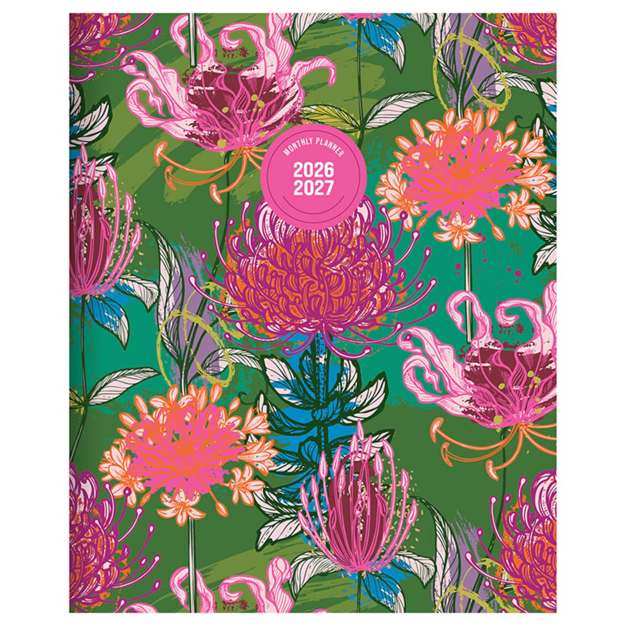 TF Publishing Medium 2026-27 Fully Floral Monthly Planner
